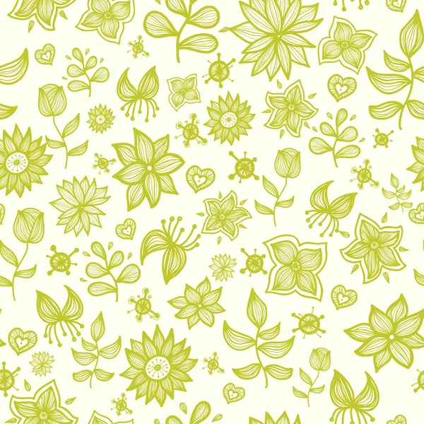 Doodle Blume nahtlose Muster Vektorgrafiken