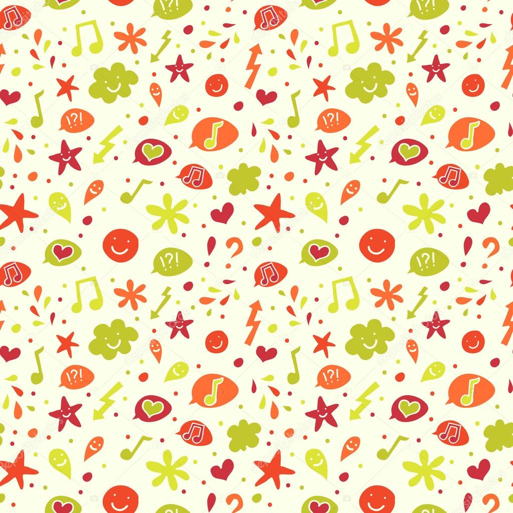 Abstract fun seamless pattern.