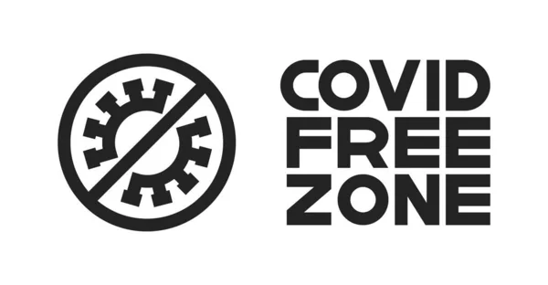 Bannière de zone franche Covid — Image vectorielle