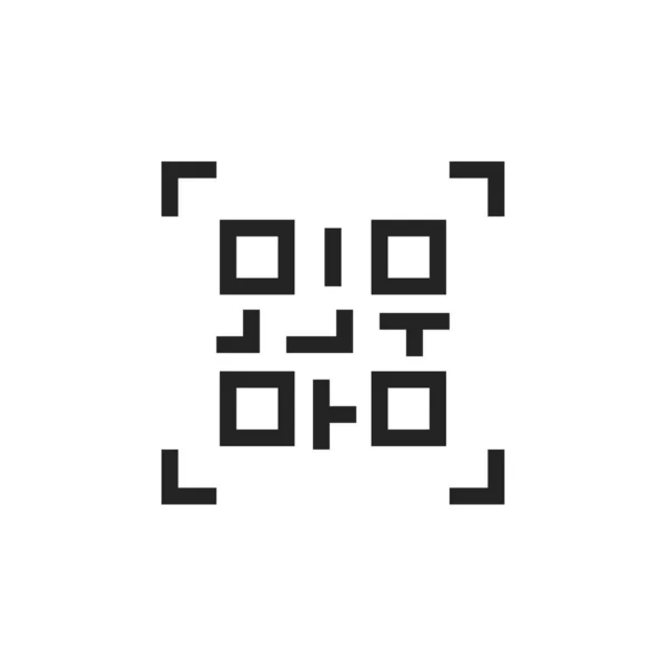 Icono de línea de código QR — Archivo Imágenes Vectoriales