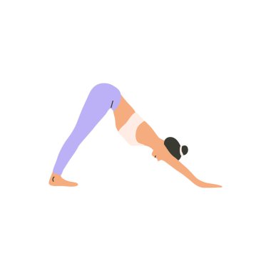 Yoga pozu aşağı bakan köpek eli çizimi