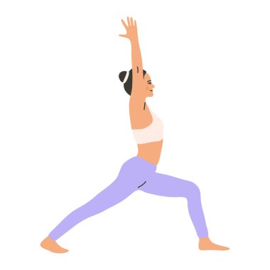 Yoga savaşçısı el çizimi çizimi