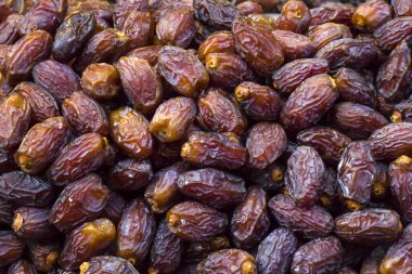 Kuru hurma meyvesi veya hurma ağacı arkaplanı, Ramazan ayı.