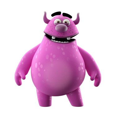 pembe gülümseyen canavar