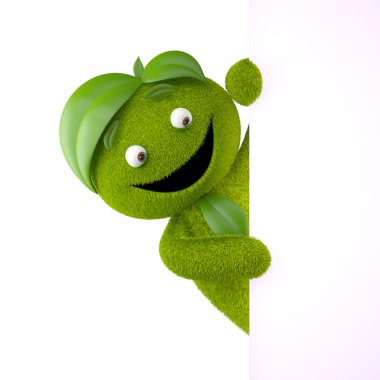 Eko maskot el ile işaretleme