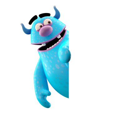 Mavi monster bakmak