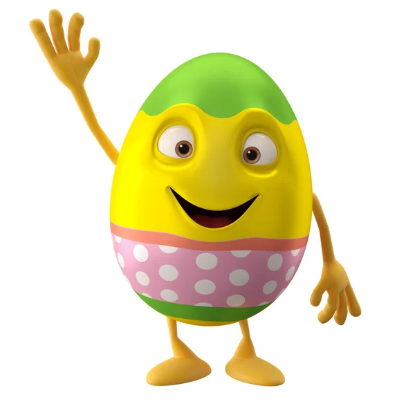 Huevo de Pascua con la mano arriba — Foto de Stock