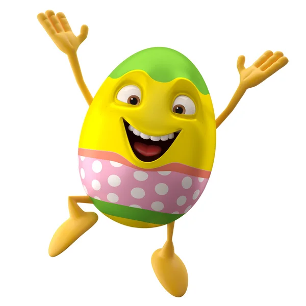 Easter egg jumping — Stock Photo, Image