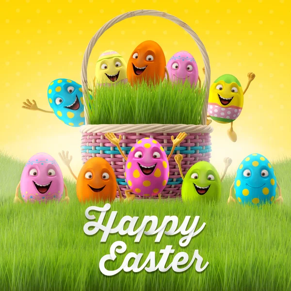 Huevos divertidos de Pascua —  Fotos de Stock