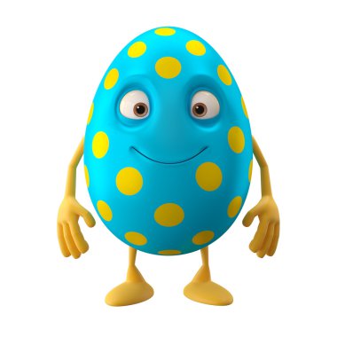 Sweet blue Easter egg clipart