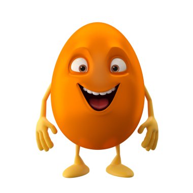 şirin boş turuncu Paskalya yortusu yumurta