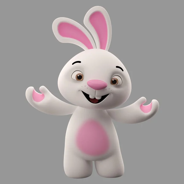 Bunny met handen omhoog — Stockfoto