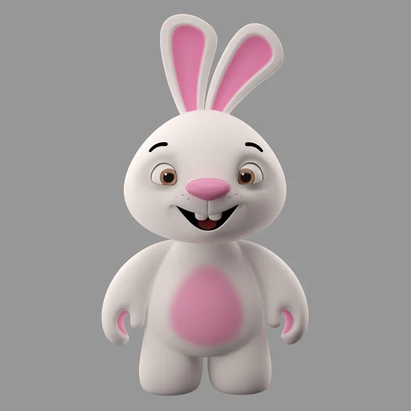 Glada tecknad kanin — Stockfoto