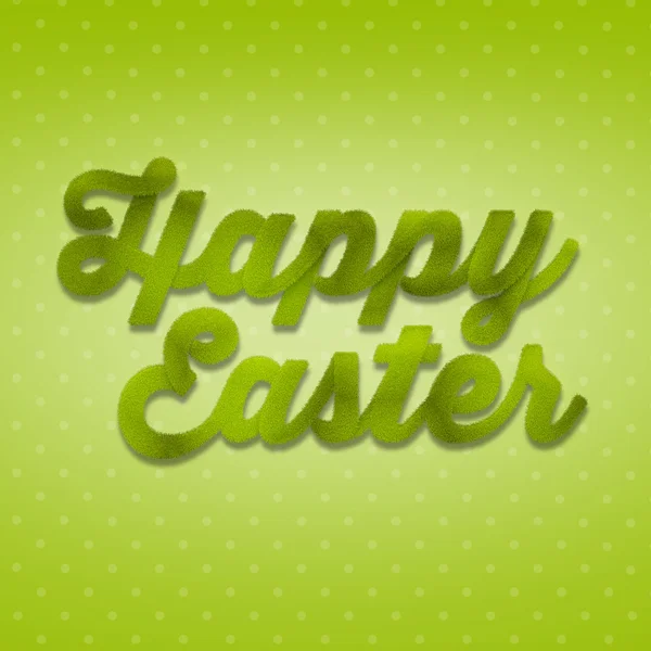 Green grass inscription Happy Easter — Stock Photo, Image