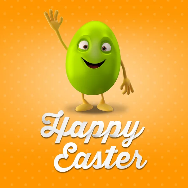 Blank green Easter egg — Stock Photo, Image