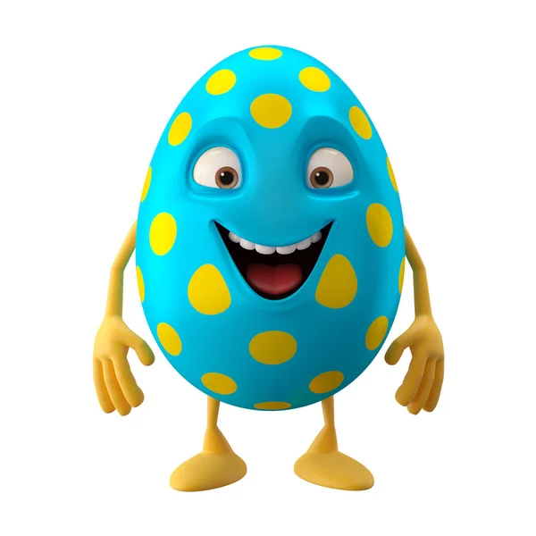 Cute blue Easter egg — Stock Photo, Image