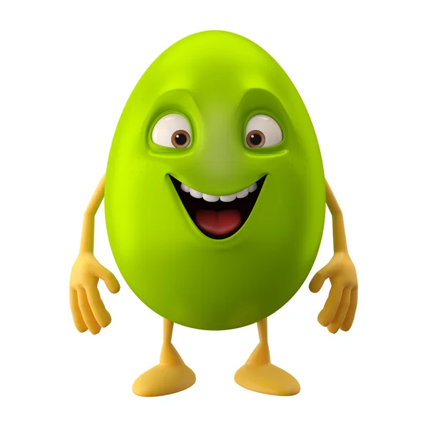 Cute blank green Easter egg — Stock Photo, Image