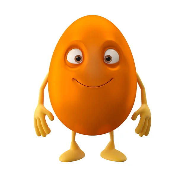 Huevo de Pascua naranja dulce en blanco — Foto de Stock