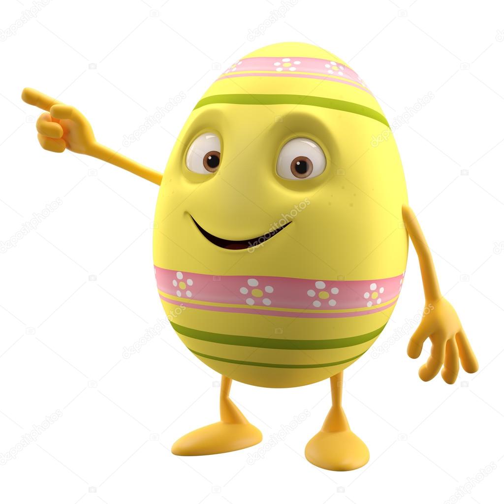 Yellow nice Easter egg pointing by hand Stock Illustration by ©zahradnik  #43008637, image size:1024x1024