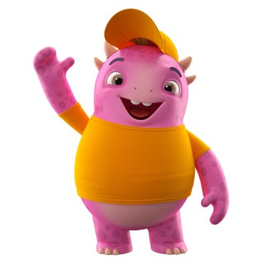 pembe dino canavar tek elle