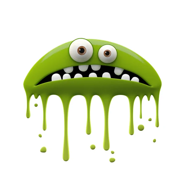 Green amazed monster — Stock Photo, Image