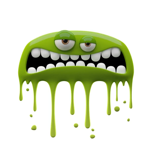 Green irritated monster — Stock Photo, Image