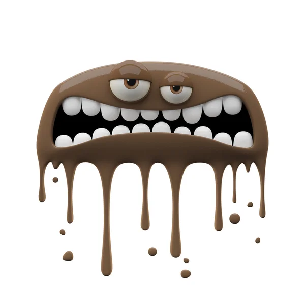 Brown irritated monster — Stock Photo, Image