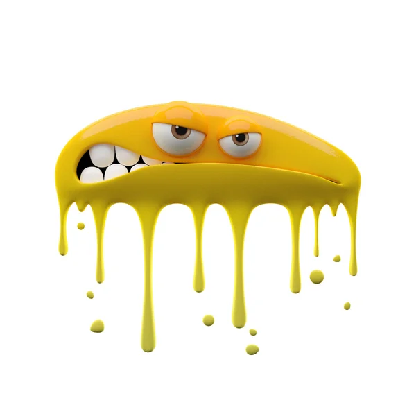 Yellow angry monster — Stock Photo, Image