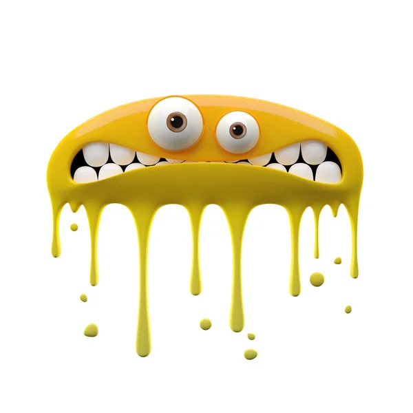 Yellow confused monster — Stock Photo, Image