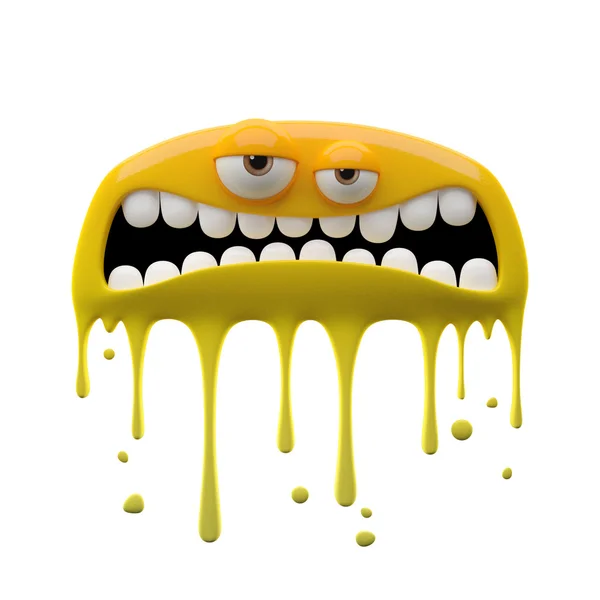 Monstro irritado amarelo — Fotografia de Stock