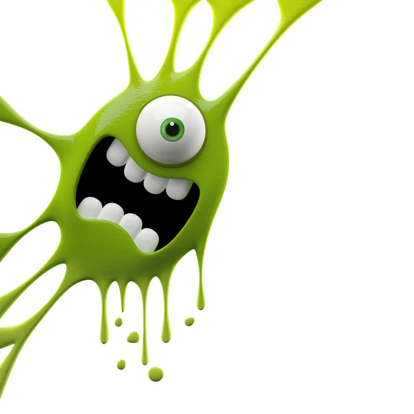 Green frightened monster — Stock Photo, Image