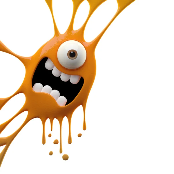 Orange frightened monster — Stock Photo, Image