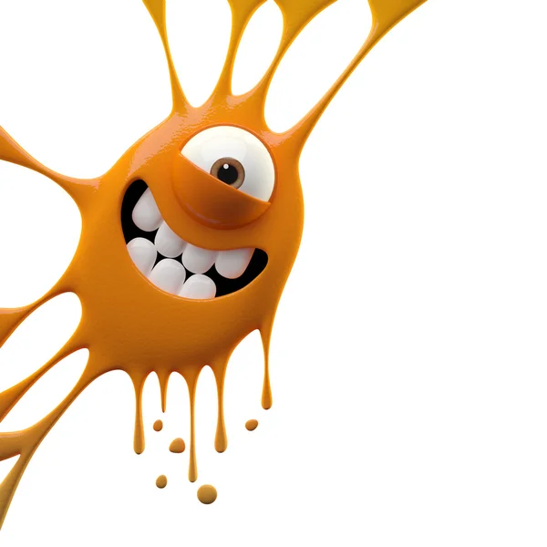 Orange smiling monster — Stock Photo, Image