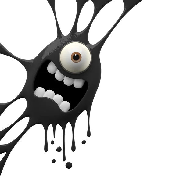 Black frightened monster — Stock Photo, Image