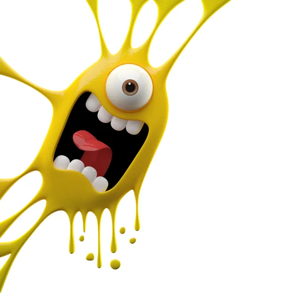 Monstruo amarillo gritando — Foto de Stock