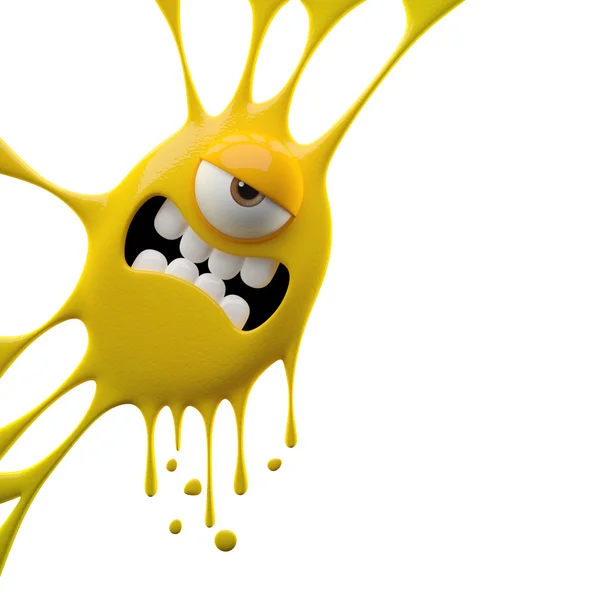 Yellow angry monster — Stock Photo, Image