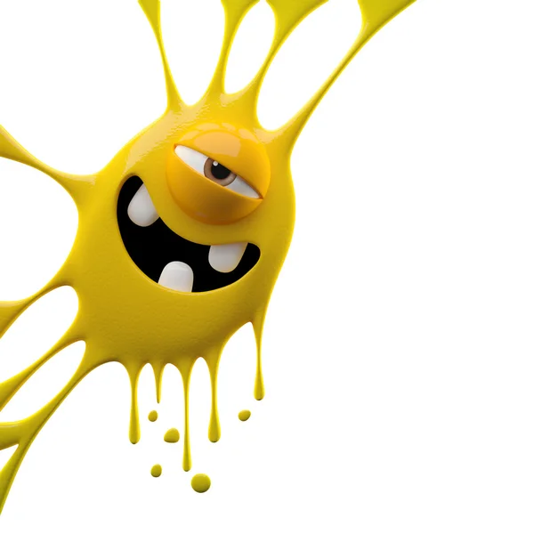 Yellow threetheethed monster — Stock Photo, Image