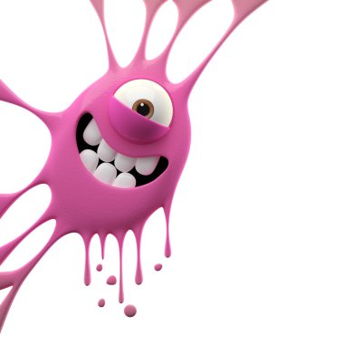 pembe gülümseyen canavar