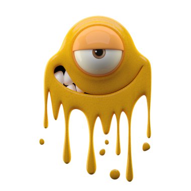 Tek gözlü sinsi sarı monster