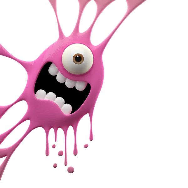 Pink frightened monster — Stock Photo, Image