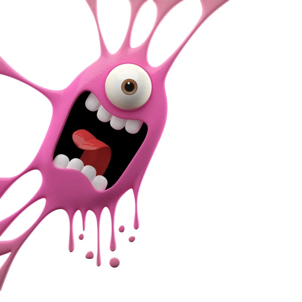 Pink yelling monster — Stock Photo, Image