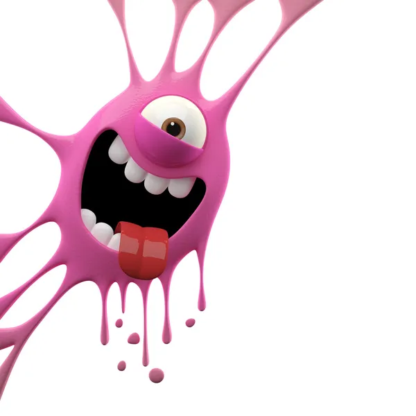 Pink tongue out monster — Stock Photo, Image