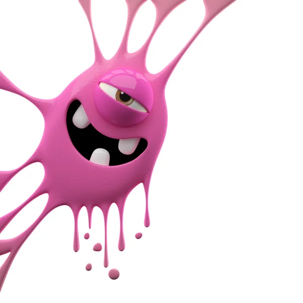 Pink threetheethed monster — Stock Photo, Image