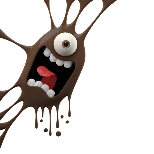 Brown yelling monster — Stock Photo, Image