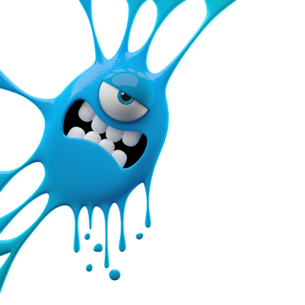 Azul monstro zangado — Fotografia de Stock