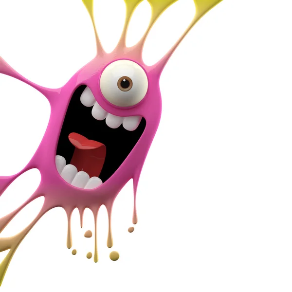 Two-colored excited monster — Stock Photo, Image