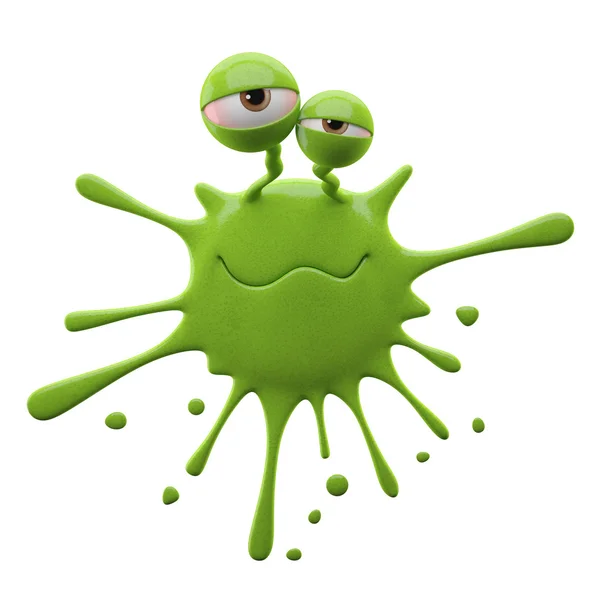 Blotch-shaped green monster in love — Stock Photo, Image