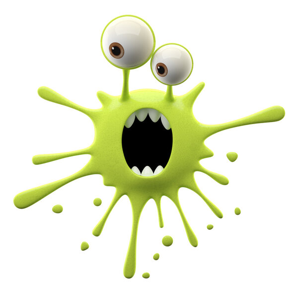 Blotch-shaped amazed lime monster