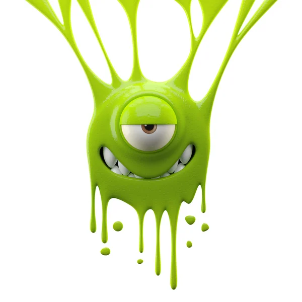 Dangle green mystifying monster — Stock Photo, Image