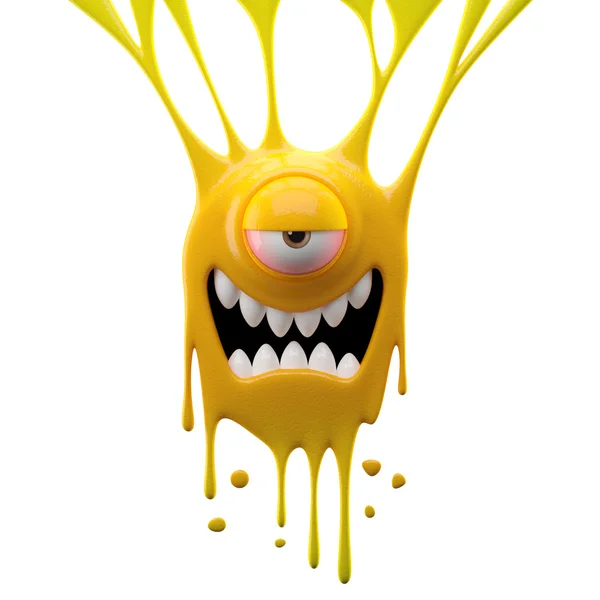 Dangle yellow crazy monster — Stock Photo, Image